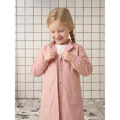 VERTBAUDET Bata con botones a presión personalizable para niña rosa maquillaje VERTBAUDET Bata con botones a presión personalizable para niña rosa maquillaje