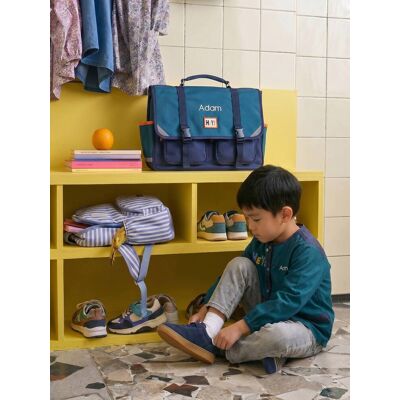 VERTBAUDET Bata personalizable para niño verde oscuro VERTBAUDET Bata personalizable para niño verde oscuro