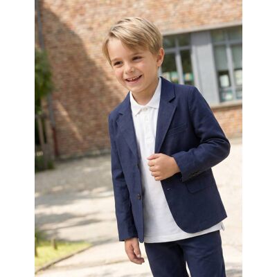 VERTBAUDET Polo de manga corta con bordado en el pecho, para niño blanco claro liso con motivos VERTBAUDET Polo de manga corta con bordado en el pecho, para niño blanco claro liso con motivos