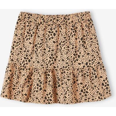 VERTBAUDET Falda con volante estampado, niña beige medio estampado VERTBAUDET Falda con volante estampado, niña beige medio estampado