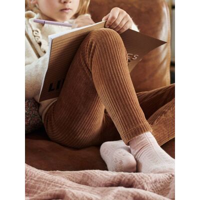 VERTBAUDET Legging pana, niña marron medio liso VERTBAUDET Legging pana, niña marron medio liso