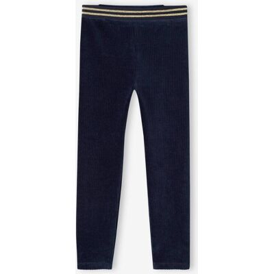 VERTBAUDET Legging pana, niña azul marino VERTBAUDET Legging pana, niña azul marino