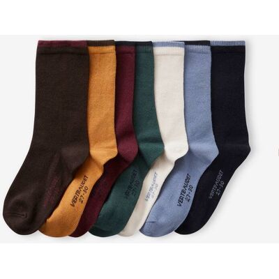 VERTBAUDET Pack de 7 pares de calcetines, para niño chocolate VERTBAUDET Pack de 7 pares de calcetines, para niño chocolate