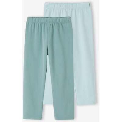 VERTBAUDET Pack de 2 leggings niña hasta media pantorrilla verde esmeralda VERTBAUDET Pack de 2 leggings niña hasta media pantorrilla verde esmeralda