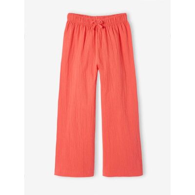 VERTBAUDET Leggings anchos con efecto gofrado para niña coral VERTBAUDET Leggings anchos con efecto gofrado para niña coral