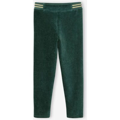 VERTBAUDET Legging pana, niña verde esmeralda VERTBAUDET Legging pana, niña verde esmeralda
