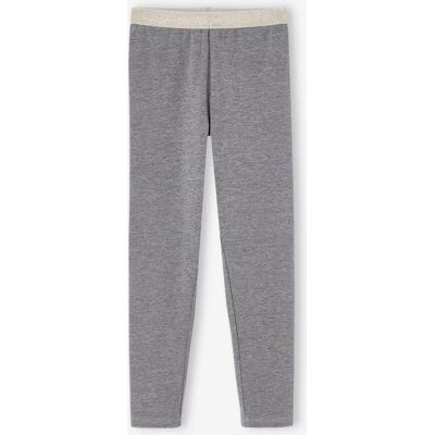 VERTBAUDET Leggings para niña con cintura irisada gris jaspeado VERTBAUDET Leggings para niña con cintura irisada gris jaspeado