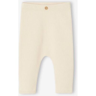 VERTBAUDET Leggings de canalé bebé niña recién nacida vainilla VERTBAUDET Leggings de canalé bebé niña recién nacida vainilla