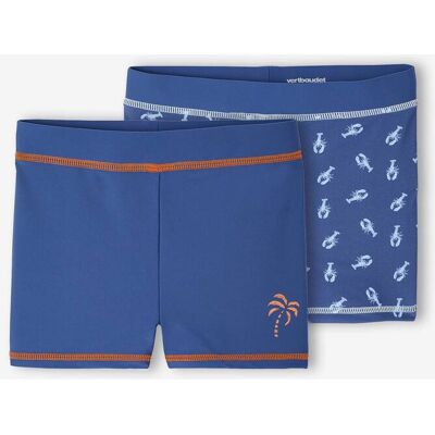 VERTBAUDET Pack de 2 bañadores short niño azul marino VERTBAUDET Pack de 2 bañadores short niño azul marino