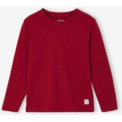 VERTBAUDET Camiseta personalizable, de manga larga para niño rojo VERTBAUDET Camiseta personalizable, de manga larga para niño rojo