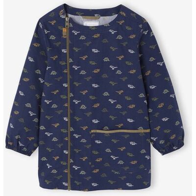 VERTBAUDET Bata de niño personalizable de dinosaurios azul índigo VERTBAUDET Bata de niño personalizable de dinosaurios azul índigo