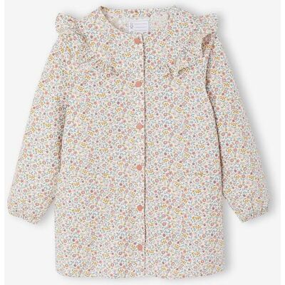 VERTBAUDET Bata escolar personalizable BERGAMOTTE floreada para niña rosa maquillaje VERTBAUDET Bata escolar personalizable BERGAMOTTE floreada para niña rosa maquillaje