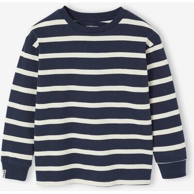 VERTBAUDET Camiseta a rayas de manga larga niño azul oscuro VERTBAUDET Camiseta a rayas de manga larga niño azul oscuro