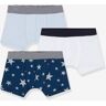 Pack de 3 bóxers de algodón «Estrella» - PETIT BATEAU blanco estampado