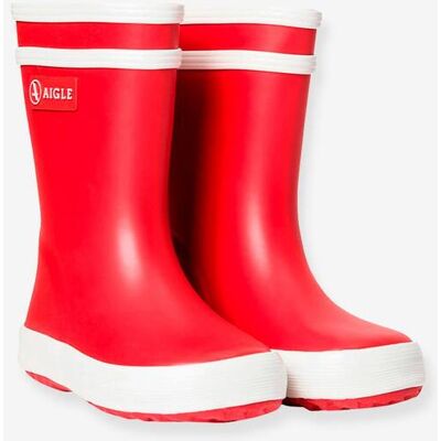 Botas de agua para bebé Baby Flac AIGLE® rojo medio liso Botas de agua para bebé Baby Flac AIGLE® rojo medio liso