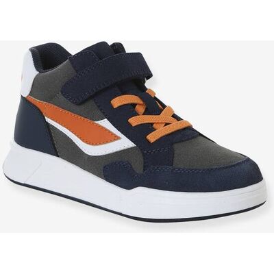 VERTBAUDET Zapatillas altas con velcro y cordones elásticos para niño, colección guardería lote azul VERTBAUDET Zapatillas altas con velcro y cordones elásticos para niño, colección guardería lote azul