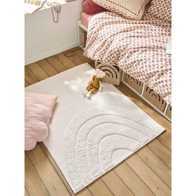 VERTBAUDET Alfombra rectangular relieve Arcoíris crudo VERTBAUDET Alfombra rectangular relieve Arcoíris crudo
