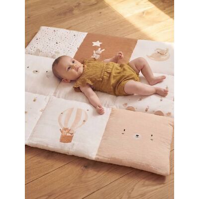 VERTBAUDET Alfombra de suelo patchwork de algodón beige VERTBAUDET Alfombra de suelo patchwork de algodón beige