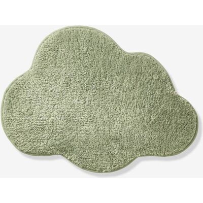 VERTBAUDET Alfombra suave infantil con forma de nube verde sauce VERTBAUDET Alfombra suave infantil con forma de nube verde sauce