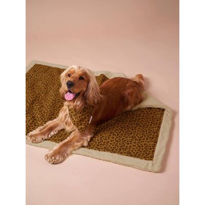 VERTBAUDET Alfombra/manta nómada para perro marrón estampado VERTBAUDET Alfombra/manta nómada para perro marrón estampado