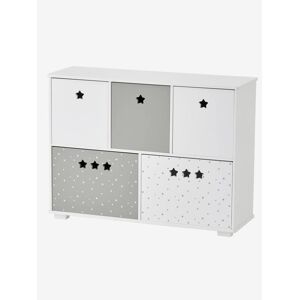 Mueble de almacenaje con 5 cajones LÍNEA SIRIUS blanco claro liso con motivos