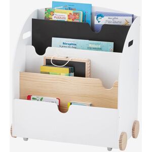 VERTBAUDET Estantería para libros con ruedas Línea SCHOOL blanco claro bicolor/multicolo