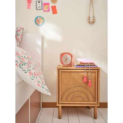 VERTBAUDET Mesita de noche de madera y mimbre Arcoíris madera VERTBAUDET Mesita de noche de madera y mimbre Arcoíris madera