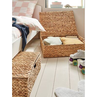VERTBAUDET Cesta bajo la cama de jacinto de agua beige dorado VERTBAUDET Cesta bajo la cama de jacinto de agua beige dorado