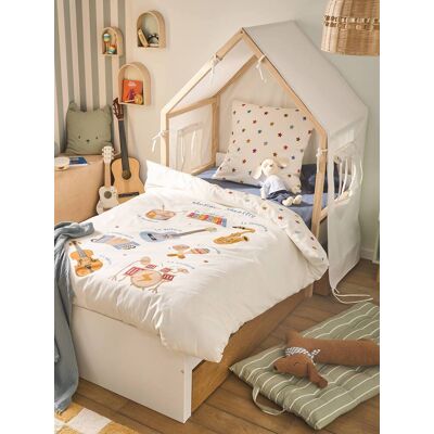 VERTBAUDET Cama infantil tipo cabaña 90x190 cm blanco VERTBAUDET Cama infantil tipo cabaña 90x190 cm blanco