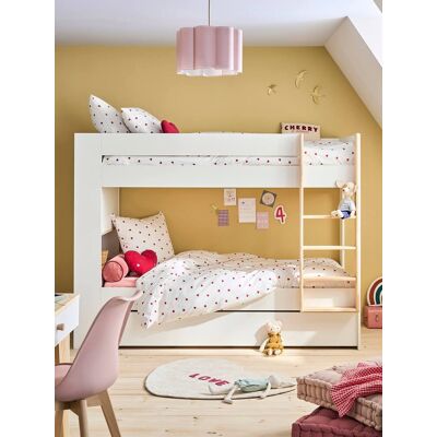 VERTBAUDET Cama litera infantil de 90x190 cm con cajones y biblioteca blanco VERTBAUDET Cama litera infantil de 90x190 cm con cajones y biblioteca blanco