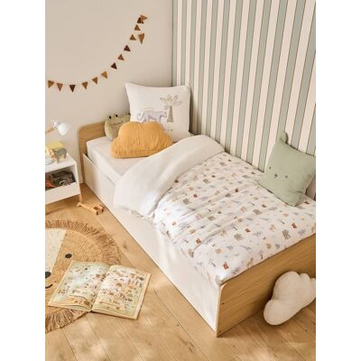 VERTBAUDET Cama con arcón lateral de madera 90x190 cm para niños blanco VERTBAUDET Cama con arcón lateral de madera 90x190 cm para niños blanco