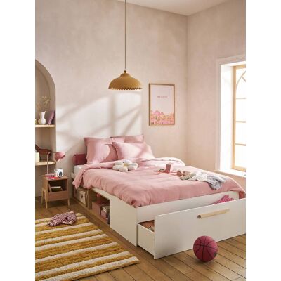 VERTBAUDET Cama doble con almacenaje ASPEN 140 x 200 cm blanco VERTBAUDET Cama doble con almacenaje ASPEN 140 x 200 cm blanco