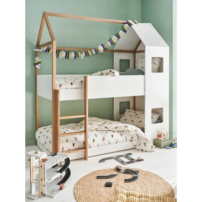 Vertbaudet Cama literas blanca con cabaña reversible - Tipo de producto Vertbaudet Cama literas blanca con cabaña reversible - Tipo de producto
