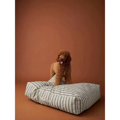VERTBAUDET Cama XXL para perro rayas verde VERTBAUDET Cama XXL para perro rayas verde