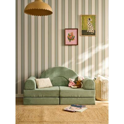 VERTBAUDET Sofá de espuma modulable para niños verde VERTBAUDET Sofá de espuma modulable para niños verde