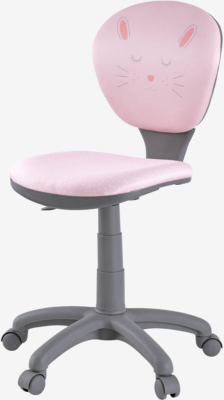 VERTBAUDET Silla escritorio con ruedas rosa/conejito