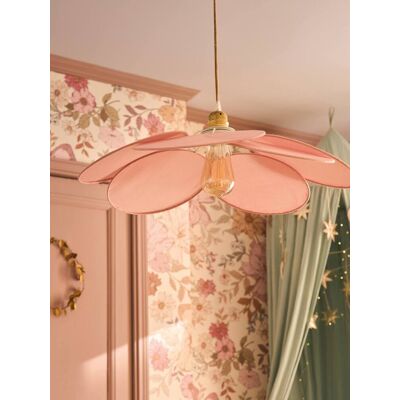 VERTBAUDET Pantalla de tela para lámpara colgante Pétales rosa rosa pálido VERTBAUDET Pantalla de tela para lámpara colgante Pétales rosa rosa pálido