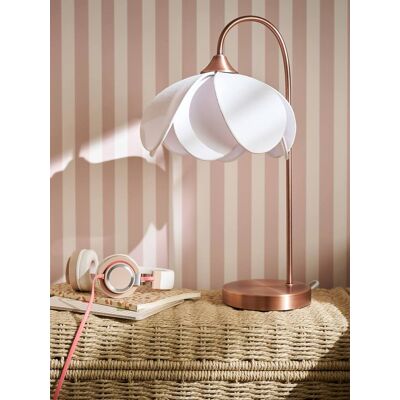 VERTBAUDET Lámpara de sobremesa con pantalla de flor y base metálica, para niños beige VERTBAUDET Lámpara de sobremesa con pantalla de flor y base metálica, para niños beige