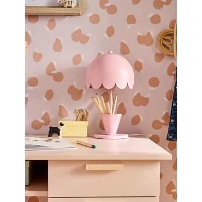 VERTBAUDET Lámpara de sobremesa de metal inclinable rosa rosa pálido VERTBAUDET Lámpara de sobremesa de metal inclinable rosa rosa pálido