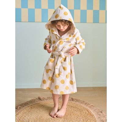 VERTBAUDET Albornoz de algodón para niños blanco estampado VERTBAUDET Albornoz de algodón para niños blanco estampado