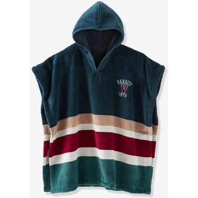 VERTBAUDET Poncho de baño DANDY azul oscuro liso con motivos VERTBAUDET Poncho de baño DANDY azul oscuro liso con motivos