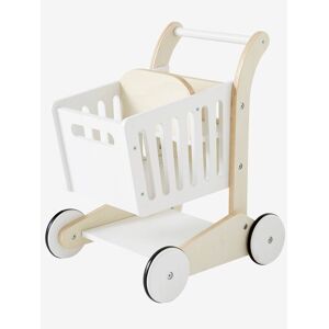 VERTBAUDET Carrito de compras de madera blanco