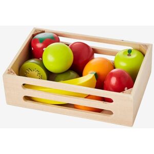 VERTBAUDET Caja de frutas de madera para jugar a las cocinitas multicolor