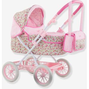 Cochecito COROLLE para muñeca 36/42/52 cm rosa medio liso con motivos