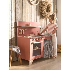 VERTBAUDET Cocinita equipada con cortina de madera FSC® rosa frambuesa