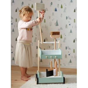 VERTBAUDET Carrito de limpieza de madera verde VERTBAUDET Carrito de limpieza de madera verde
