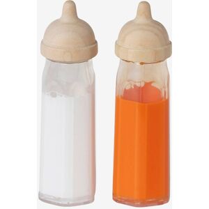 VERTBAUDET Pack de 2 biberones mágicos de madera FSC® para muñeca madera VERTBAUDET Pack de 2 biberones mágicos de madera FSC® para muñeca madera