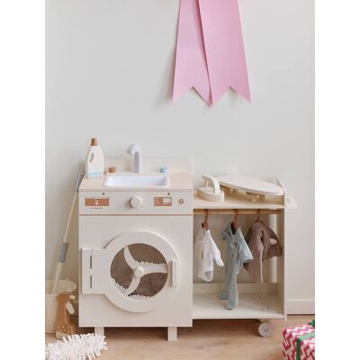 VERTBAUDET Lavadora con accesorios de madera FSC® crudo VERTBAUDET Lavadora con accesorios de madera FSC® crudo