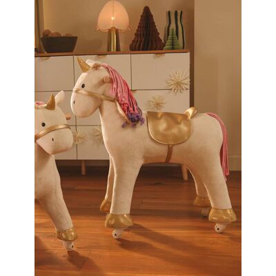 VERTBAUDET Caballo con ruedas de madera FSC® blanco VERTBAUDET Caballo con ruedas de madera FSC® blanco