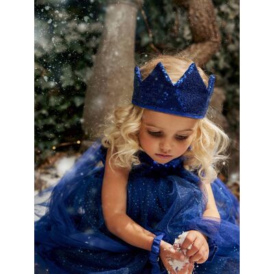 VERTBAUDET Disfraz de princesa con velo y corona azul VERTBAUDET Disfraz de princesa con velo y corona azul